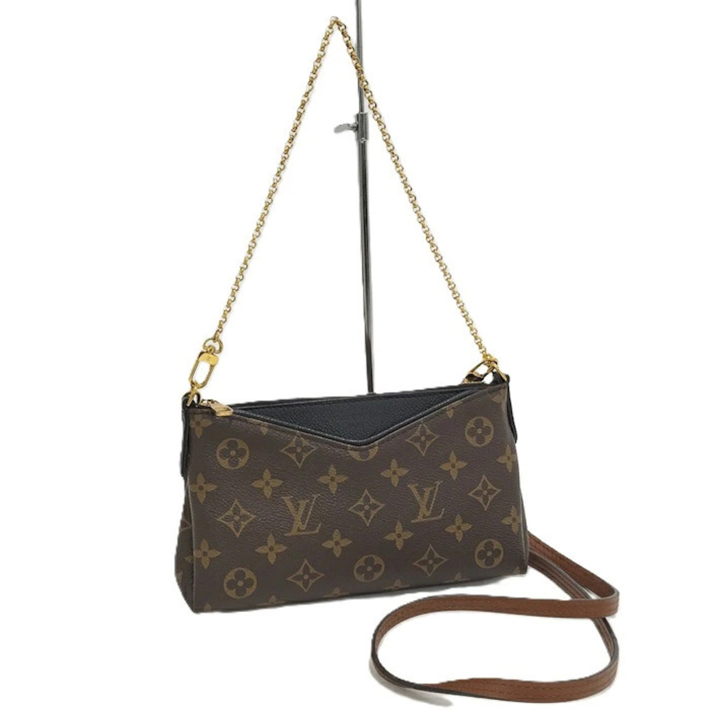 Louis Vuitton Pallas Clutch Bag Monogram Noir Black